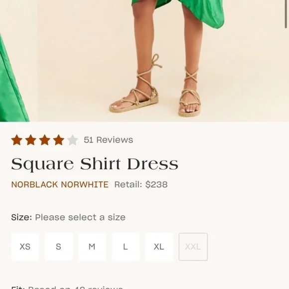 - NORBLACK NORWHITE Square shirt dress green ombré size xs all - Picture 6 of 11